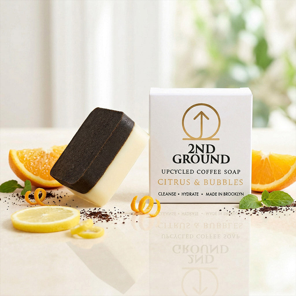 Citrus & Bubbles Coffee Soap — 2-in-1 Exfoliating Bar | 2nd Ground