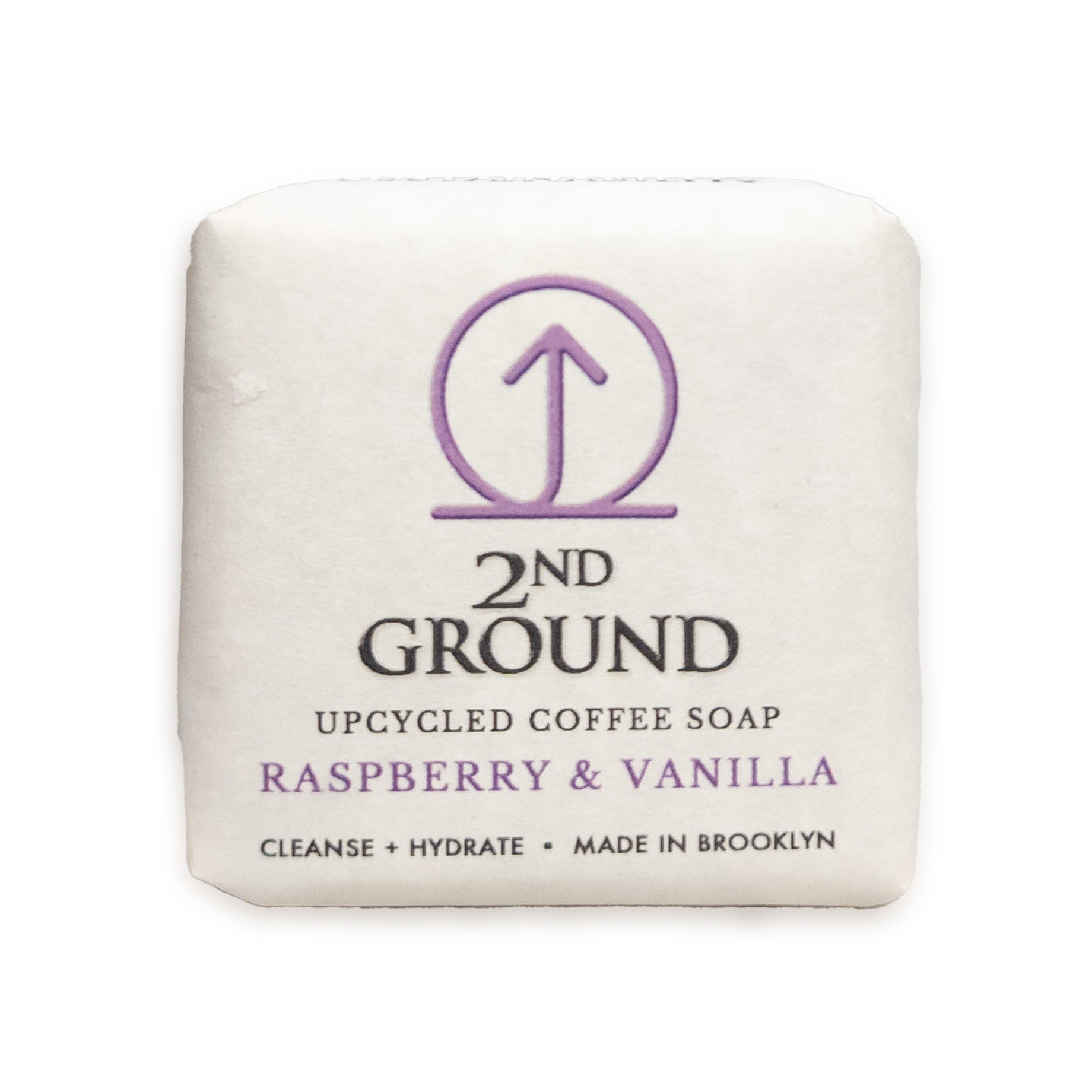 Raspberry & Vanilla soap bar from 2ND GROUND, made with upcycled coffee, handmade in Brooklyn.