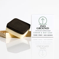 Double Shot - 2 Pack of Upcycled Coffee Soaps with gritty texture and natural body scrub made from upcycled coffee grounds.