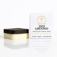 3-Bar Pack (Most Popular) upcycled coffee grounds 2-in-1 exfoliating soap bar from Brooklyn, natural scrub delight.