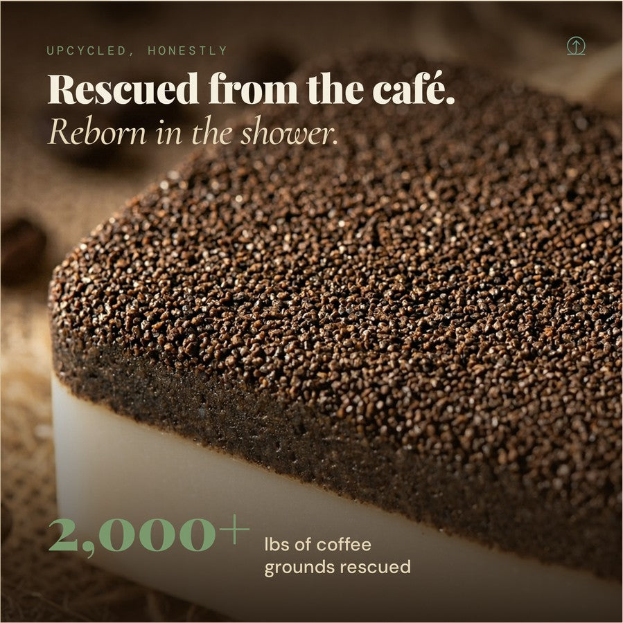 Rescued from the café, reborn in the shower — over 2,000 lbs of coffee grounds rescued to date