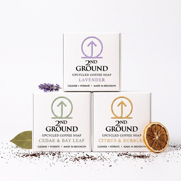 2nd Ground Variety 3-Pack boxes — Lavender, Cedar & Bay Leaf, Citrus & Bubbles — with lavender, bay leaf and orange