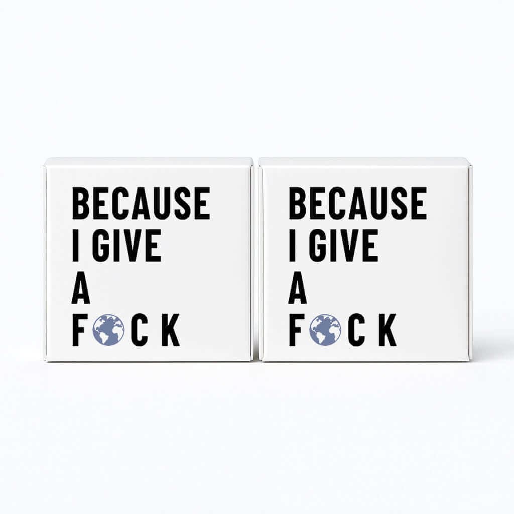 Two white boxes with black text and blue地球 symbols on a white background