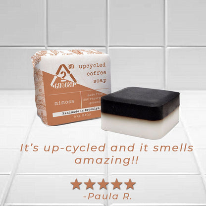 Customer review of mimosa upcycled coffee soap